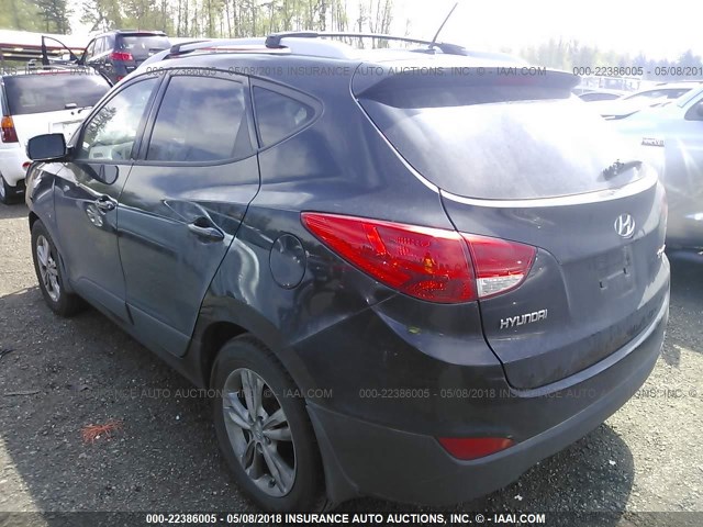 KM8JU3AC3DU686371 - 2013 HYUNDAI TUCSON GLS/LIMITED შავი ფოტო 3