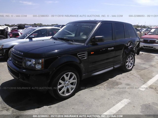 SALSK25428A185967 - 2008 LAND ROVER RANGE ROVER SPORT HSE BLACK photo 2