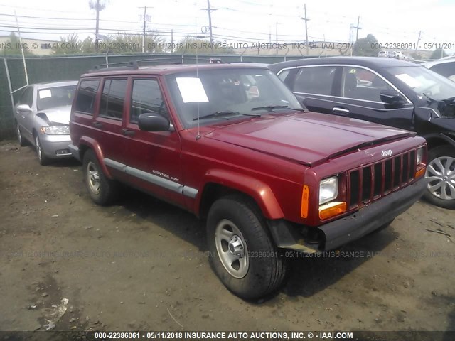 1J4FF68S3XL556680 - 1999 JEEP CHEROKEE SPORT/CLASSIC ბურგუნდია ფოტო 1