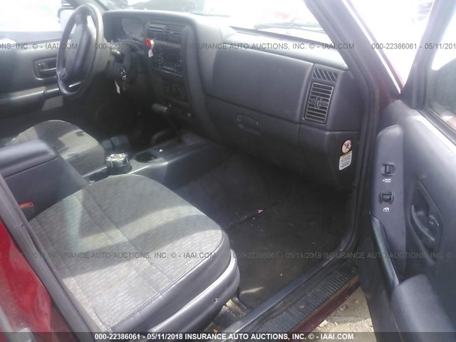 1J4FF68S3XL556680 - 1999 JEEP CHEROKEE SPORT/CLASSIC ბურგუნდია ფოტო 5