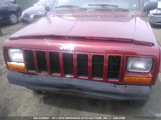 1J4FF68S3XL556680 - 1999 JEEP CHEROKEE SPORT/CLASSIC ბურგუნდია ფოტო 6
