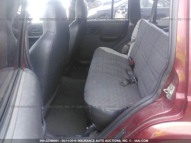 1J4FF68S3XL556680 - 1999 JEEP CHEROKEE SPORT/CLASSIC ბურგუნდია ფოტო 8