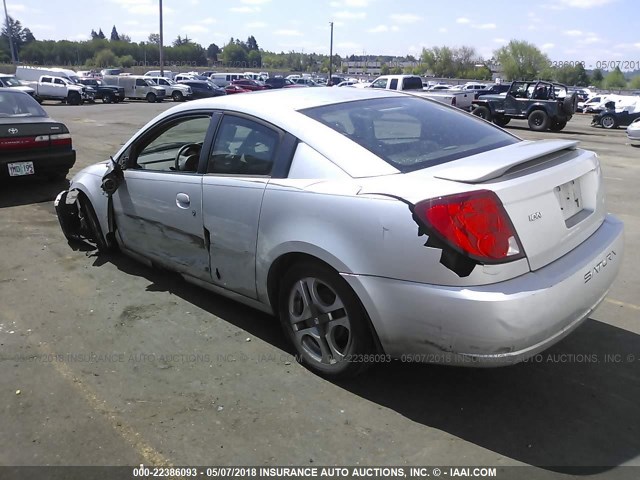 1G8AW12F53Z191449 - 2003 SATURN ION LEVEL 3 SILVER photo 3