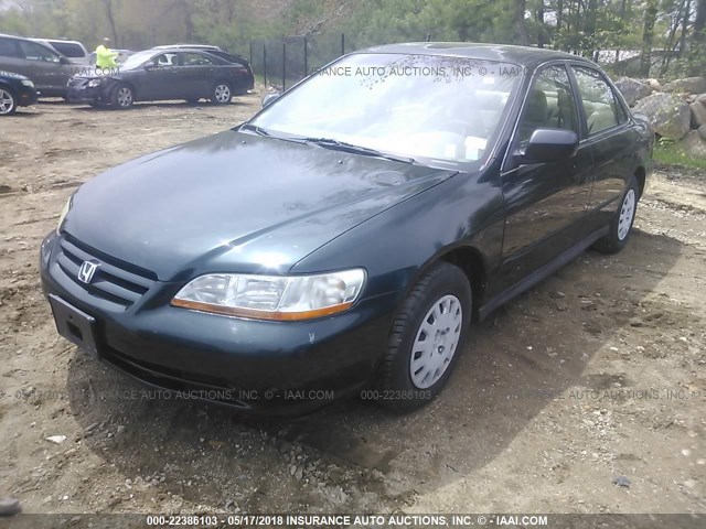 1HGCF86691A079302 - 2001 HONDA ACCORD VALUE GREEN photo 2