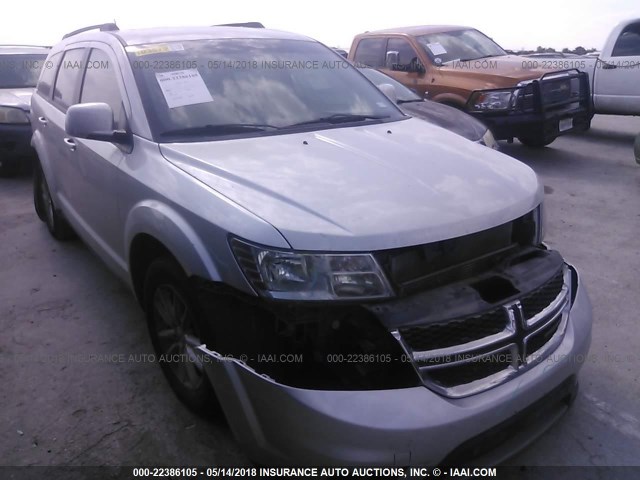 3C4PDCBG5ET103410 - 2014 DODGE JOURNEY SXT SILVER photo 1