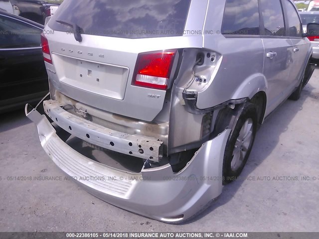 3C4PDCBG5ET103410 - 2014 DODGE JOURNEY SXT SILVER photo 6