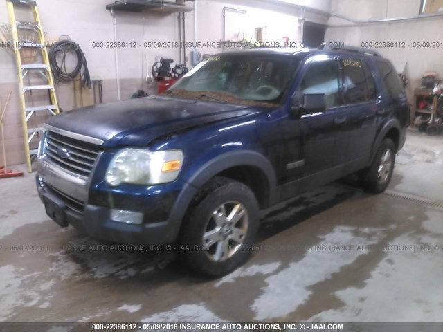 1FMEU73EX6UA65641 - 2006 FORD EXPLORER XLT BLUE photo 2