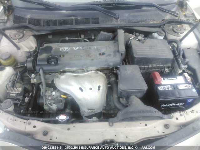 4T1BE46K07U522314 - 2007 TOYOTA CAMRY NEW GENERAT CE/LE/XLE/SE Champagne photo 10