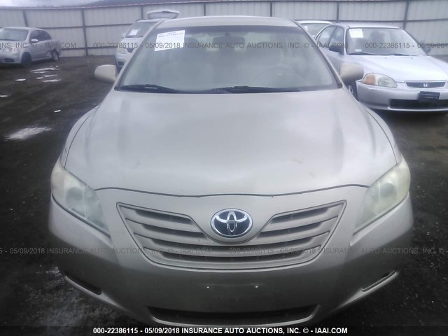 4T1BE46K07U522314 - 2007 TOYOTA CAMRY NEW GENERAT CE/LE/XLE/SE Champagne photo 6