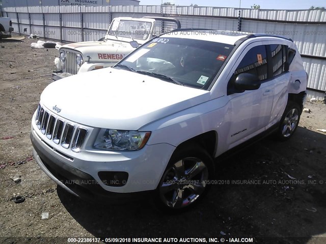 1C4NJCCB9CD692337 - 2012 JEEP COMPASS LIMITED WHITE photo 2