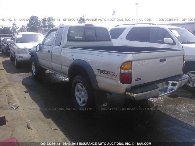 5TEWN72N22Z106062 - 2002 TOYOTA TACOMA XTRACAB SILVER photo 3