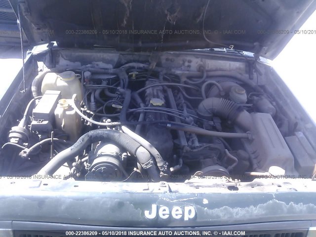 1J4FT68S2TL233174 - 1996 JEEP CHEROKEE SPORT/CLASSIC მწვანე ფოტო 10