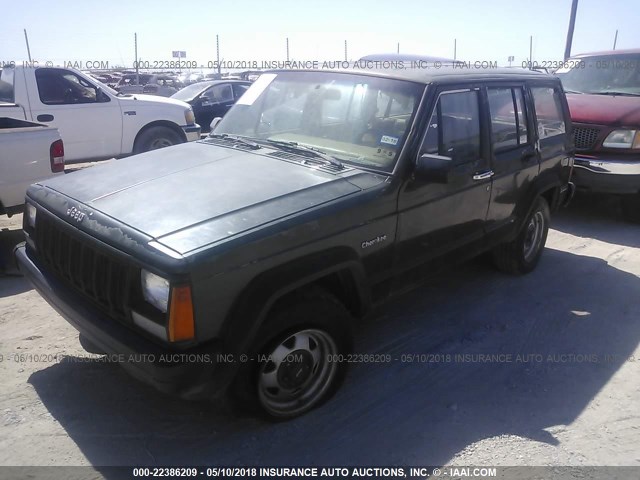 1J4FT68S2TL233174 - 1996 JEEP CHEROKEE SPORT/CLASSIC მწვანე ფოტო 2