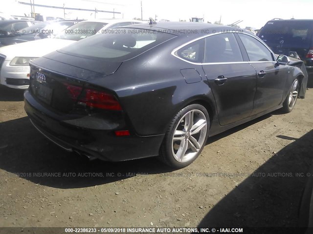 WAU32AFC6DN089187 - 2013 AUDI S7 PRESTIGE BLACK photo 4