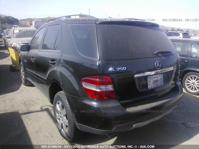 4JGBB86E06A053039 - 2006 MERCEDES-BENZ ML 350 BLACK photo 3