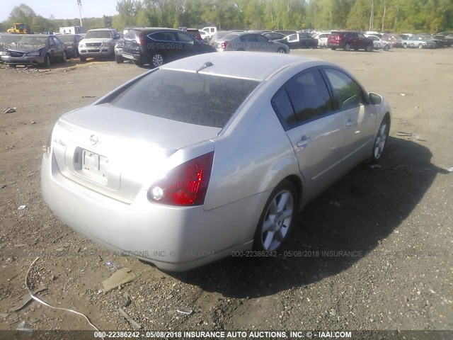 1N4BA41E35C861692 - 2005 NISSAN MAXIMA SE/SL SILVER photo 4