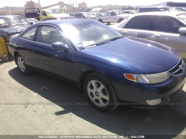 2T1CF22P01C440485 - 2001 TOYOTA CAMRY SOLARA SE/SLE BLUE photo 1