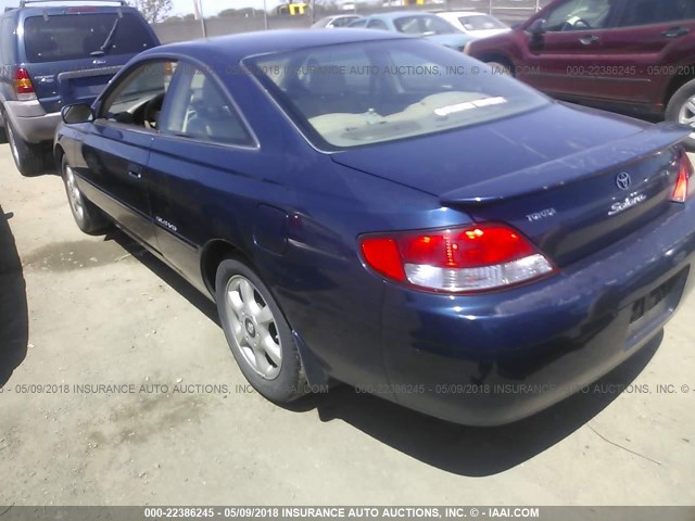 2T1CF22P01C440485 - 2001 TOYOTA CAMRY SOLARA SE/SLE ლურჯი ფოტო 3