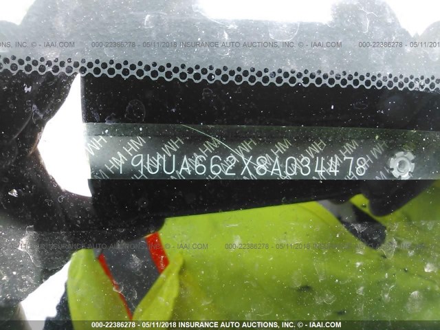 19UUA662X8A034478 - 2008 ACURA TL GRAY photo 9