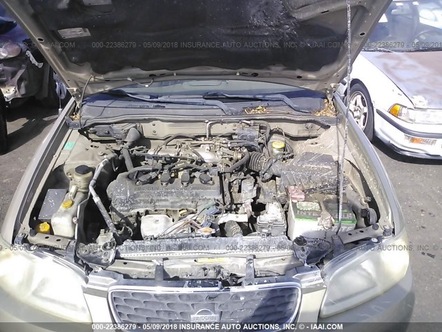 3N1CB51D52L689242 - 2002 NISSAN SENTRA XE/GXE GOLD photo 10