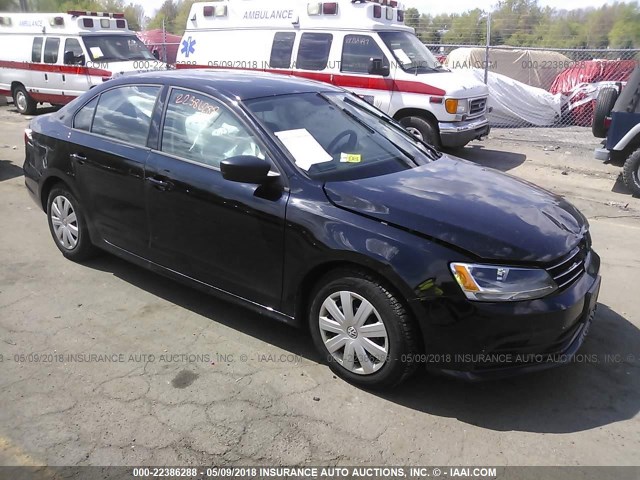 3VW2K7AJ2FM304937 - 2015 VOLKSWAGEN JETTA S BLACK photo 1