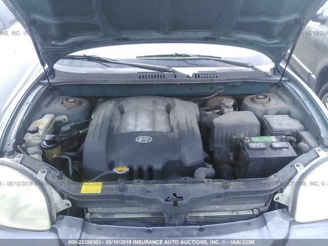 KM8SC13D72U279605 - 2002 HYUNDAI SANTA FE GLS/LX BLUE photo 10