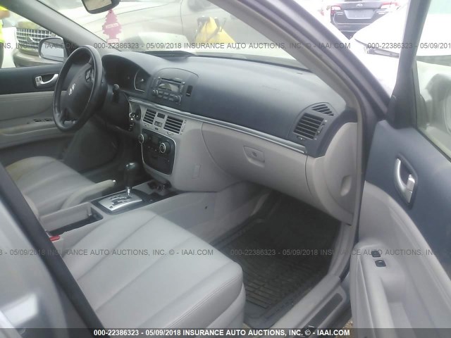 5NPEU46F86H011126 - 2006 HYUNDAI SONATA GLS/LX GRAY photo 5