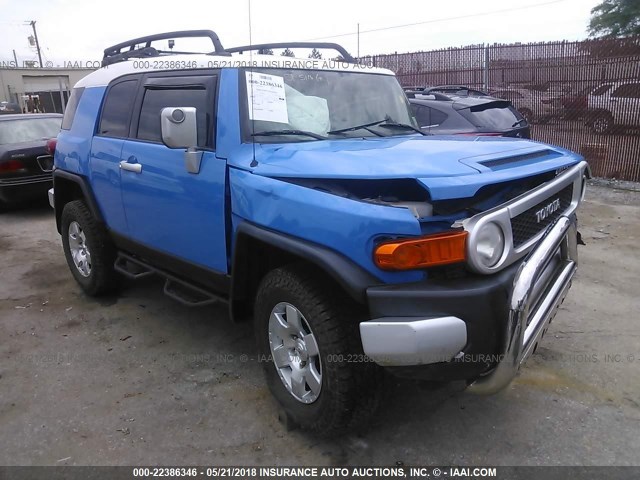 JTEBU11F970100495 - 2007 TOYOTA FJ CRUISER BLUE photo 1