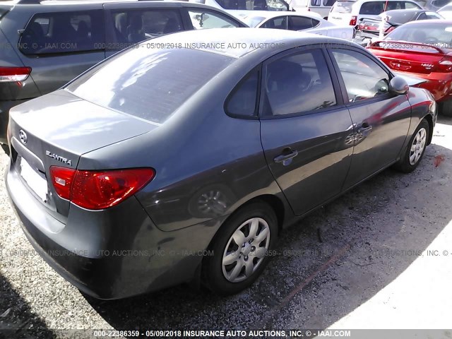 KMHDU46D97U097866 - 2007 HYUNDAI ELANTRA GLS/SE/LIMITED GRAY photo 4