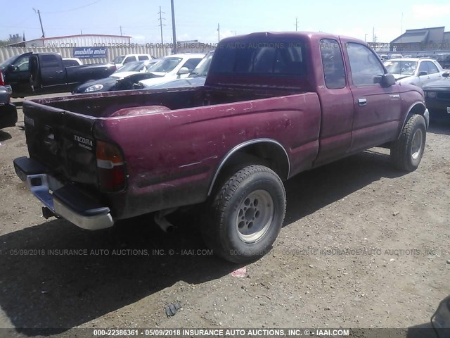 4TASM92N5XZ541170 - 1999 TOYOTA TACOMA XTRACAB PRERUNNER RED photo 4