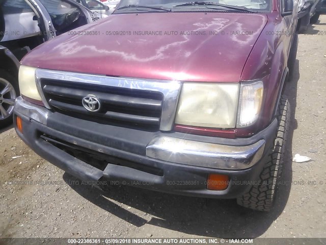 4TASM92N5XZ541170 - 1999 TOYOTA TACOMA XTRACAB PRERUNNER წითელი ფოტო 6