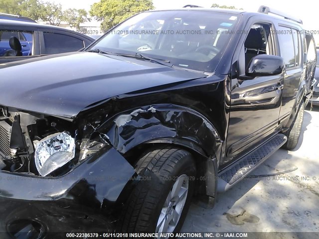 5N1AR1NN4CC618330 - 2012 NISSAN PATHFINDER S/LE/SE BLACK photo 6