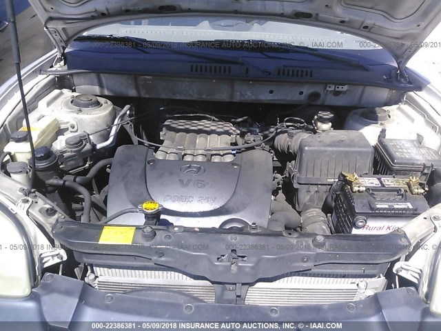 KM8SC83D21U130252 - 2001 HYUNDAI SANTA FE GLS/LX SILVER photo 10