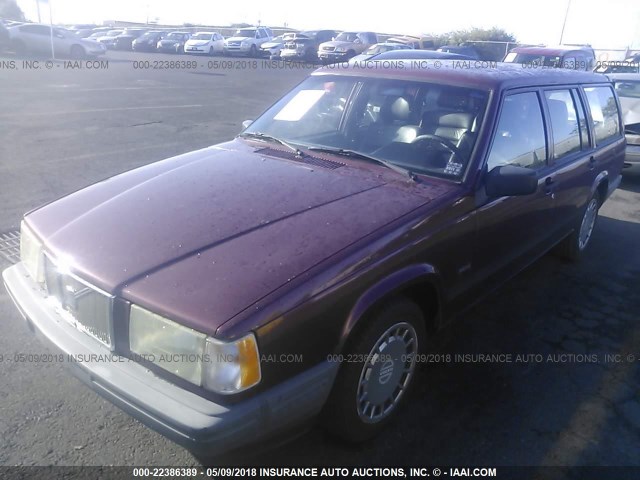 YV1FW8837N2352312 - 1992 VOLVO 740 MAROON photo 2