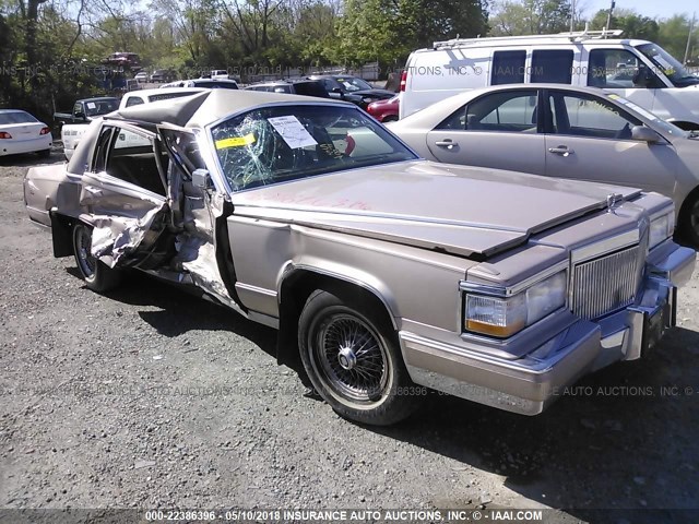 1G6DW5471MR710128 - 1991 CADILLAC BROUGHAM BEIGE photo 1