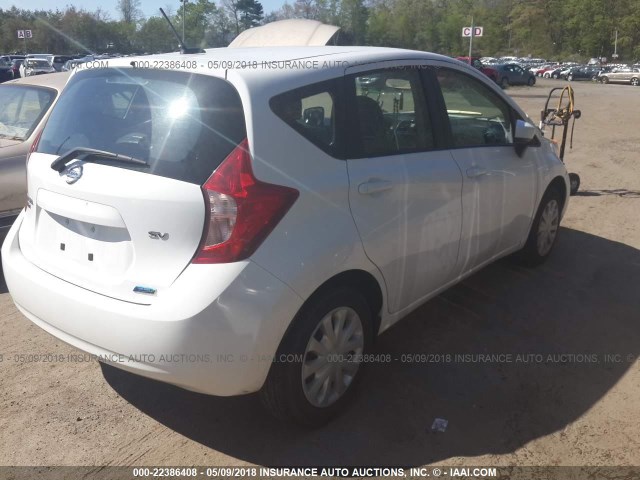 3N1CE2CP1GL387967 - 2016 NISSAN VERSA NOTE S/S PLUS/SV/SL/SR WHITE photo 4