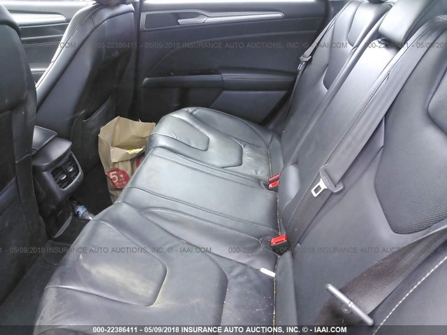 3FA6P0D99DR134886 - 2013 FORD FUSION TITANIUM SILVER photo 8