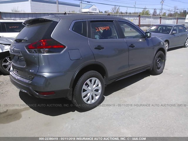 KNMAT2MV2HP597877 - 2017 NISSAN ROGUE S/SV GRAY photo 4