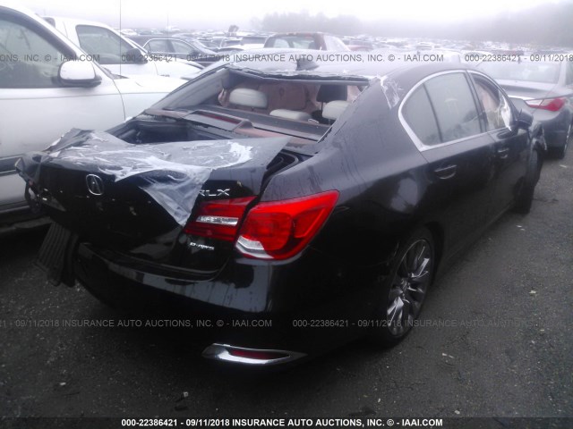 JH4KC1F97GC000807 - 2016 ACURA RLX ADVANCE BLACK photo 4