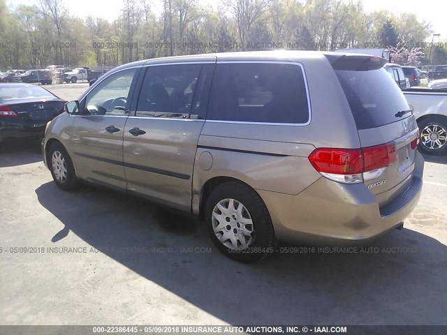 5FNRL38238B093258 - 2008 HONDA ODYSSEY LX GOLD photo 3