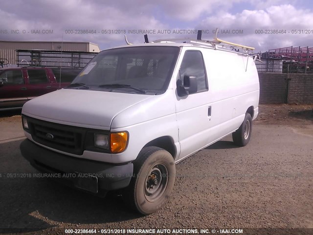 1FTNE24263HA87701 - 2003 FORD ECONOLINE E250 VAN WHITE photo 2