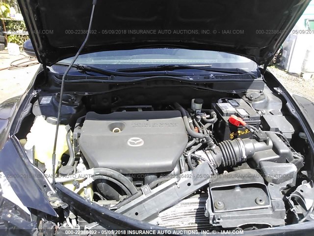 1YVHZ8BHXA5M00382 - 2010 MAZDA 6 I Чорний фото 10