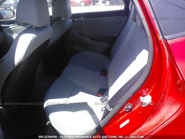 KMHCT4AE1GU974722 - 2016 HYUNDAI ACCENT SE RED photo 8