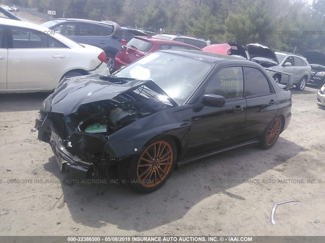 JF1GD29674G512914 - 2004 SUBARU IMPREZA WRX BLACK photo 2