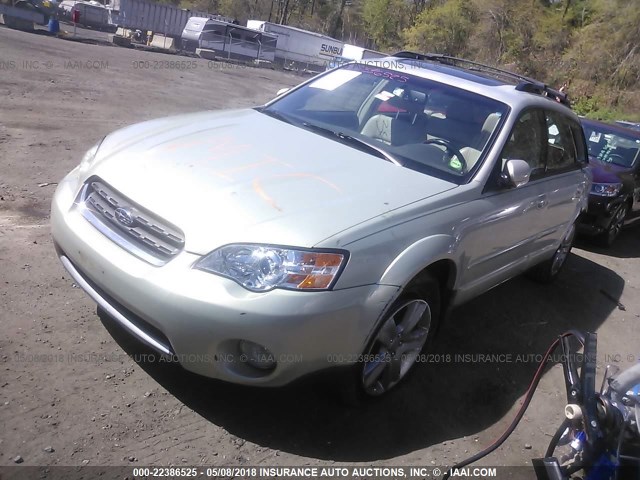 4S4BP86C774307443 - 2007 SUBARU LEGACY OUTBACK 3.0R LL BEAN GOLD photo 2