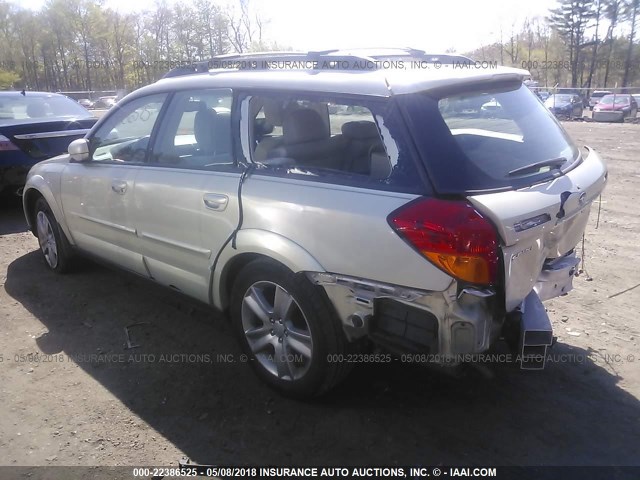 4S4BP86C774307443 - 2007 SUBARU LEGACY OUTBACK 3.0R LL BEAN GOLD photo 3