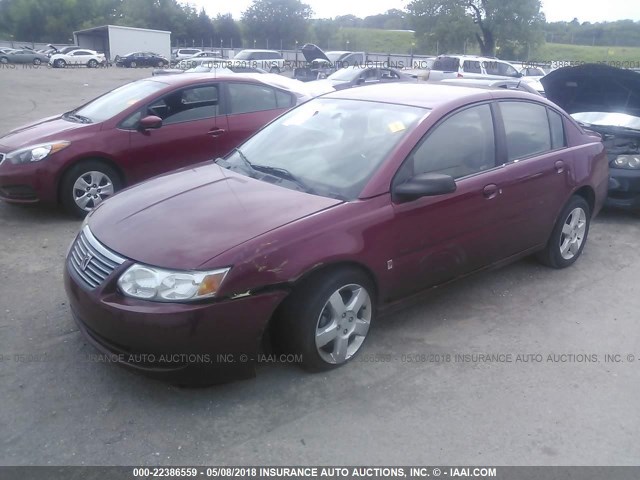 1G8AJ55F47Z133260 - 2007 SATURN ION LEVEL 2 Qırmızı foto 2