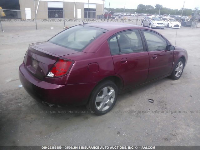 1G8AJ55F47Z133260 - 2007 SATURN ION LEVEL 2 RED photo 4