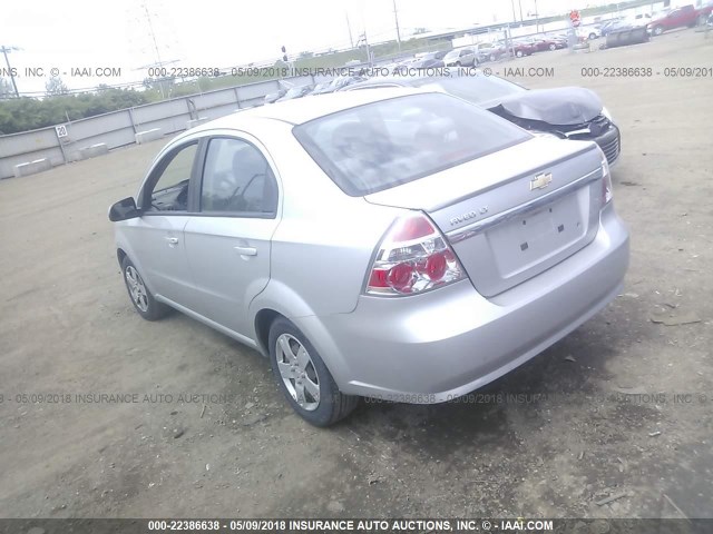 KL1TD5DE7AB078888 - 2010 CHEVROLET AVEO LS/LT SILVER photo 3