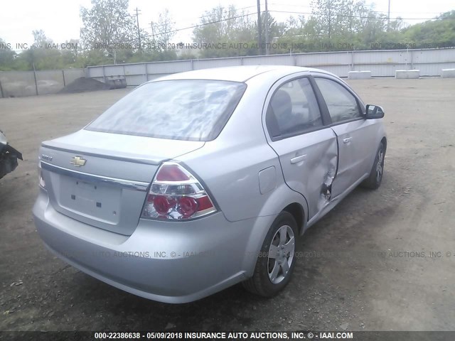 KL1TD5DE7AB078888 - 2010 CHEVROLET AVEO LS/LT SILVER photo 4